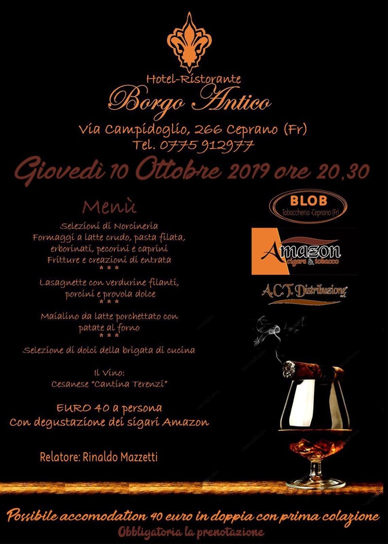 DEGUSTAZIONE SIGARI AMAZON CIGARS A CEPRANO 