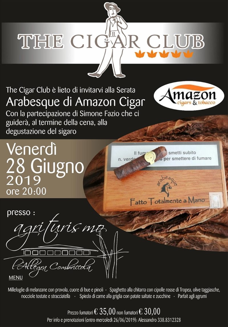 EVENTO CIGAR CLUB-DEGUSTAZIONE ARABESQUE